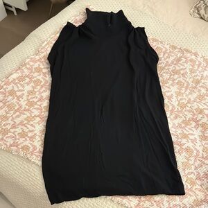 Theory Black Sleeveless Turtleneck Dress